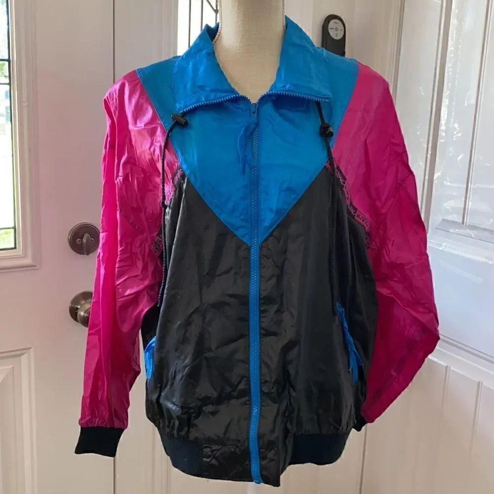 Vintage Retro River Edge Windbreaker Jacket